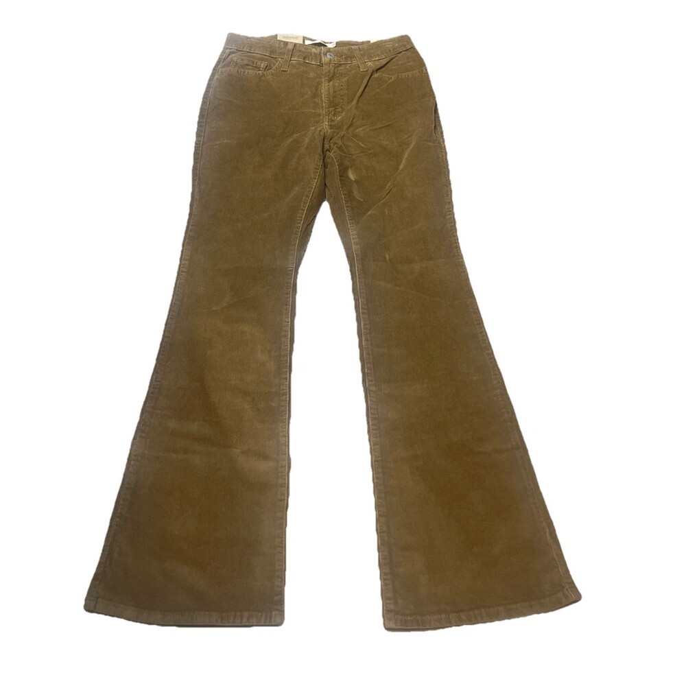 Levis Premium Pants Womens Brown Corduroy 726 Flare Bootcut Retro High Rise